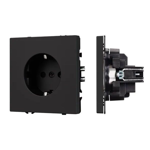 Механизм электрической розетки 054277 SCT-NOBE-MEU1-SFPL-BK (230V, 16A)