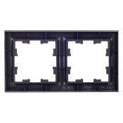 Рамка пластик 2 поста IEK BRITE BR-M22-K02 РУ-2-БрЧ черный
