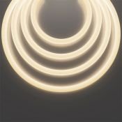 Гибкий неон  250W Белый теплый 433001 360° с фиксацией изгибов 25мм 48V 3000K IP65