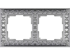 Рамка металлическая 2 поста WERKEL Antik WL07-Frame-02 / W0021522  матовый хром