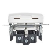 Штепсельная розетка встраиваемая IEK BRITE 16А BR-R16-16-K91 РСбш10-3-БрАБ с з/к и шторками с крышкой арктический белый IP20