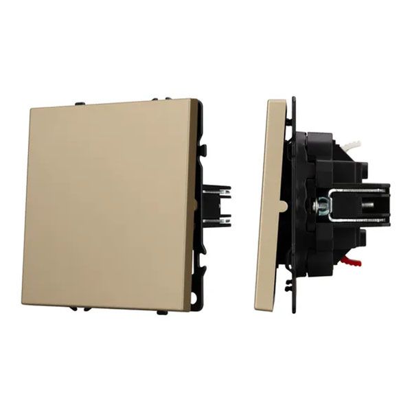 Выключатель встраиваемый одноклавишный непроходной 054244 SWT-NOBE-MK01-SFPL-GD золото