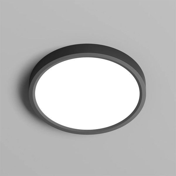 Накладной светильник  18W Белый -MIX DENKIRS THIN DK6520-BK 230V круглый черный