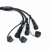 Разветвитель для гирлянд ALEDUS SP-3Lines-B 1-3, 2Pin, черный