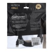 Кабель штекер HDMI- штекер HDMI GoPower V1.4 черный 3м