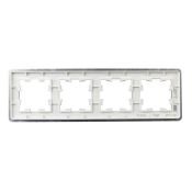Рамка металлическая 4 поста IEK BRITE BR-M42-M-01-K47 РУ-4-1-Бр алюминий RE