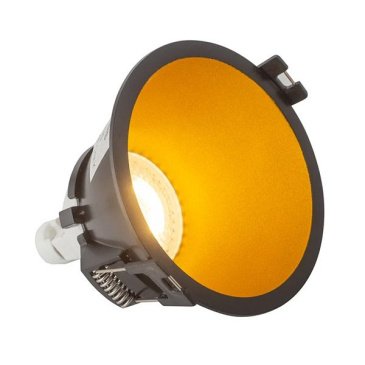 Встраиваемый светильник без лампы DENKIRS KAPUR DK3026-BG GU10/GU5.3 черный/золотой круглый