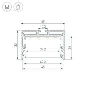 алюминиевый профиль S-LUX  SL-LINE-4932-3000 ANOD (BY) 061368