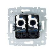 Розетка встраиваемая компьютерная двойная IEK BRITE BR-K20-2-K01 РК11-2-БрБ RJ45 кат.6 белый