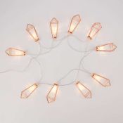 гирлянда фигурная на батарейках КРИСТАЛЛЫ Белый теплый 304-019, 10Led, 2хАА, 1.5 м, прозрачный ПВХ, IP20