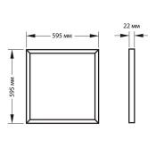 светильник -панель  40W Белый UL-0001307 ULP-Q109 6060-40W-6500K WHITE квадратный универсальный белый
