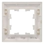 Рамка пластик 1 пост IEK BRITE BR-M12-12-K47 РУ-1-Бр алюм./алюминий