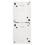 Блок вертикальный 2 розетки INDUSTRIAL KR-78-0801 с/з белый керамический IP54 KRANZ