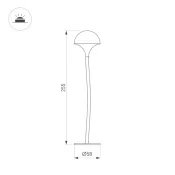 светильник   1W Белый теплый 050668 KT-MUCENA-BOLL-A-H250 (WH, 85 deg, 24V) IP65 белый