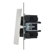Выключатель встраиваемый одноклавишный проходной IEK BRITE BR-V12-0-10-K01 ВС10-1-6-БрБ белый