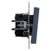Выключатель встраиваемый двухклавишный проходной IEK BRITE BR-V22-0-10-K35 ВС10-2-6-БрМ маренго
