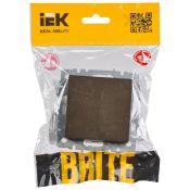 Выключатель встраиваемый одноклавишный самовозвратный IEK BRITE BR-V14-0-10-K45 ВС10-1-4-БрТБ бронза