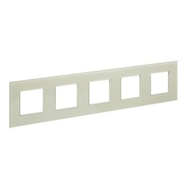 Рамка стеклянная 5 постов IEK SKANDY SK-M52-G-K10 SK-F25B бежевый