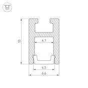 алюминиевый профиль ARL ARH-MICRO-0610-2000 ANOD 036384
