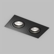 Встраиваемый светильник без лампы DENKIRS HYDRO DK2112-BK GU10 черный прямоугольный IP44