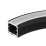 алюминиевый профиль SL-ARC-3535-D320-A90 (320мм, дуга 1 из 4)  BLACK радиусный 032676