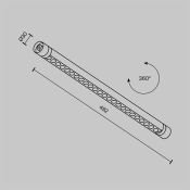 Светильник 12W Белый теплый C149CL-L500-12W3K-B Точки / Points Shelf 3000К чёрный