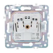 Штепсельная розетка встраиваемая IEK SKANDY 16А SK-R16-16-44-K98 SK-R11Sa с з/к без з/ш и крышкой песочный IP44