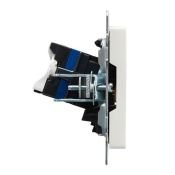 Розетка встраиваемая компьютерная двойная IEK BRITE BR-K20-2-K01 РК11-2-БрБ RJ45 кат.6 белый