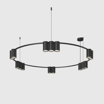 Подвесной светильник без лампы DENKIRS ORBIT DK4067-BK 15xGU10 фигурный черный