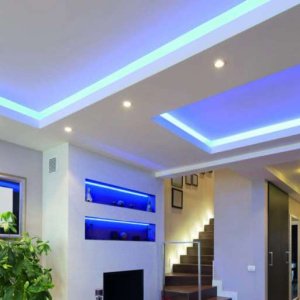 Подсветка потолка светодиодной лентой