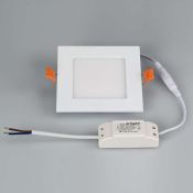 Встраиваемый светильник-панель   9W Белый  020125 DL-120x120M-9W 220V IP20 квадратный белый