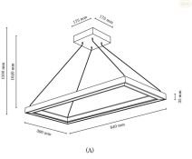 светильник  40W Белый теплый LEGNO G1519574  220V IP20 прямоугольный подвесной дуб