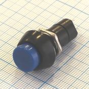 Кнопка M12 OFF-(ON) RWD-208 (PBS-11B, PB-305) 3A/250V 2c -синяя