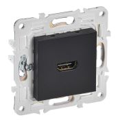 Розетка встраиваемая HDMI IEK SKANDY SK-H10-K02 SK-H01Bl черный