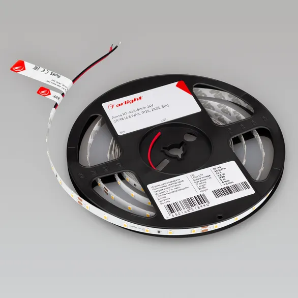 Светодиодная лента Белый дневной 2835 24V  4.8W/m 60Led/метр 021413(2) RT-A60  CRI98 Светодиодная лента Белый дневной 2835 24V  4.8W/m 60Led/метр 021413(2) RT-A60  CRI98