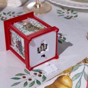 фигурка  светодиодная &quot;Красный фонарь с лисами&quot; 6.3х12х6.3 см, пластик, батарейки LR44х3, свечение тёплое белое