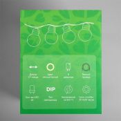 Садовая гирлянда Белый теплый с насадками «Белые шары» 2,7м тёмная нить, 10 LED на солнечной батарее IP44