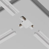 Коннектор T-образный для однофазного трека TRA002CT-11W Unity встраиваемый белый