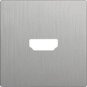 Накладка для розетки HDMI  WERKEL WL09-HDMI-CP / W1196009 серебряный рифленый