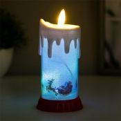 фигурка  светодиодная на батарейках «Свеча Сани новогодние», LR44, 6х6х10 см , RGB