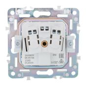 Штепсельная розетка встраиваемая IEK SKANDY 16А SK-R16-16-44-K06 SK-R11G с з/к без з/ш и крышкой мятный IP44