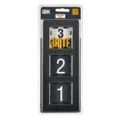 Рамка металлическая 3 поста IEK BRITE BR-M32-M-21-K02 РУ-3-1-Бр черный RE AL
