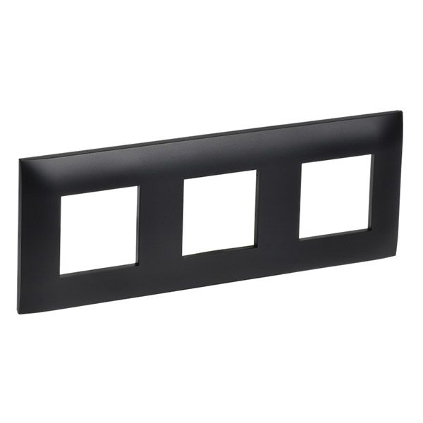Рамка пластик 3 поста IEK SKANDY SK-M32-K02 SK-F03Bl черный