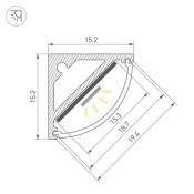 алюминиевый профиль SL-KANT-H15-3000 ANOD (BY) 061356