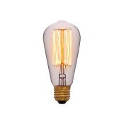 лампа ретро накаливания Vintage форма конус 60W 053-228 ST58 F2 CLEAR/E27 диммируемая лампа ретро накаливания Vintage форма конус 60W 053-228 ST58 F2 CLEAR/E27 диммируемая