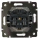 Штепсельная розетка встраиваемая WERKEL 16A 250V WL02-SKGSC-01-IP44  с/з, шторками и защитной крышкой / W1171202  глянцевый никель