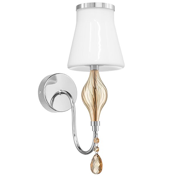 Накладной светильник -бра Lightstar без лампы 806610 ESCICA 1х40W E14 220V IP20 хром/коньяк