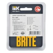 Рамка металлическая 1 пост IEK BRITE BR-M12-M-K02 РУ-1-1-БрЧ черный