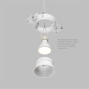 Встраиваемый светильник без лампы DENKIRS SPOT HIDE DK2145-WH GU10 круглый под шпаклевку белый