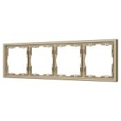 Рамка пластик 4 поста Arlight FRM-NOBE-SFPL-4-GD 054225 золото